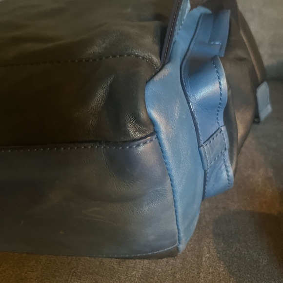 Coach Leather Backpack/Daypack. Midnight/Cobalt Blue. Style# 71508 - Picture 12 of 15